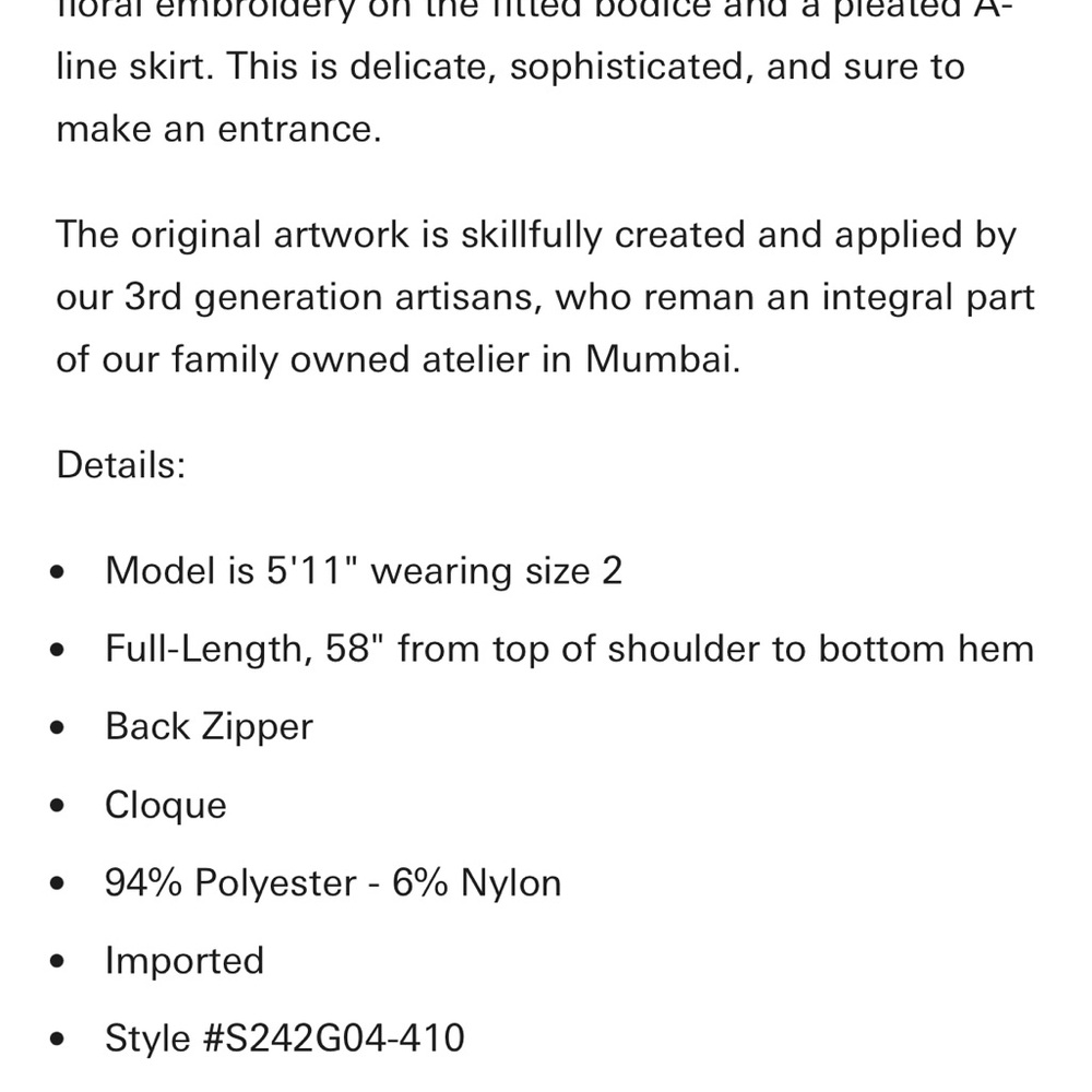 Sachin + Babi Navy Strapless Gown with Colorful Embroidery - Picture 12 of 12